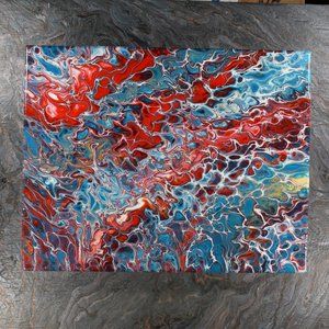 Acrylic Pour Painting 11x14 Clear coated